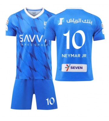 Al-Hilal Neymar Jr #10 Koszulka Podstawowych Dziecięca 2023-24 Krótki Rękaw (+ Krótkie spodenki)